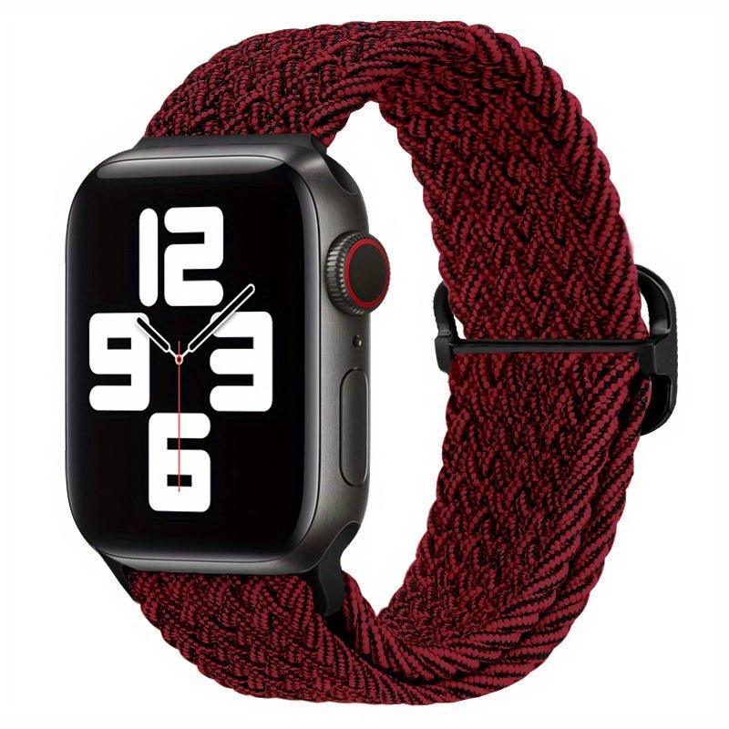 Stretchy Nylon Solo Loop Compatible with Apple Watch Band 38mm 40mm 41mm  42mm 44mm 45mm for Women Men, Adjustable Sport Elastic Wristbands Braided  Straps for iWatch Series 7/6/5/4/3/2/1/SE 