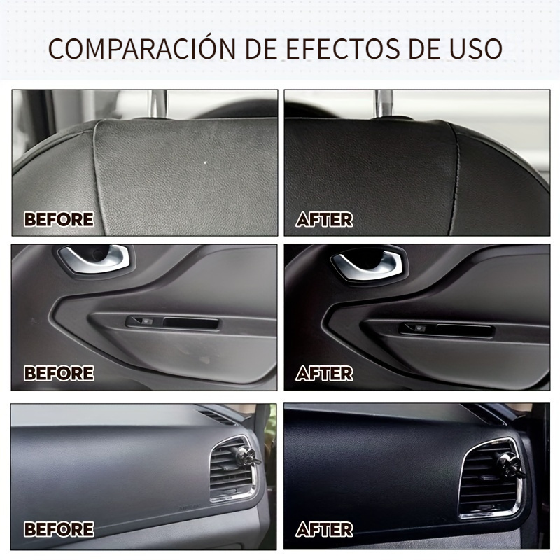 Restaurador De Plástico Para El Interior Del Coche, Panel De Tablero, Cera  A Prueba De Polvo, Pulidor De Cuero Y Plástico