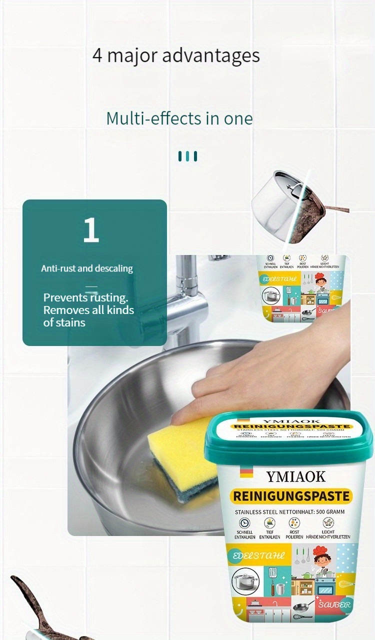 Powerful Stainless Steel Cleaning Paste Removes Scorch Marks - Temu