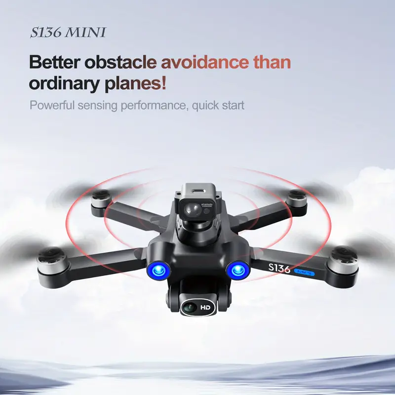 s136 brushless gps uav with optical flow positioning foldable 360 intelligent obstacle avoidance 4 sides obstacle avoidance smart follow electrically adjusted wifi aerial photography details 9