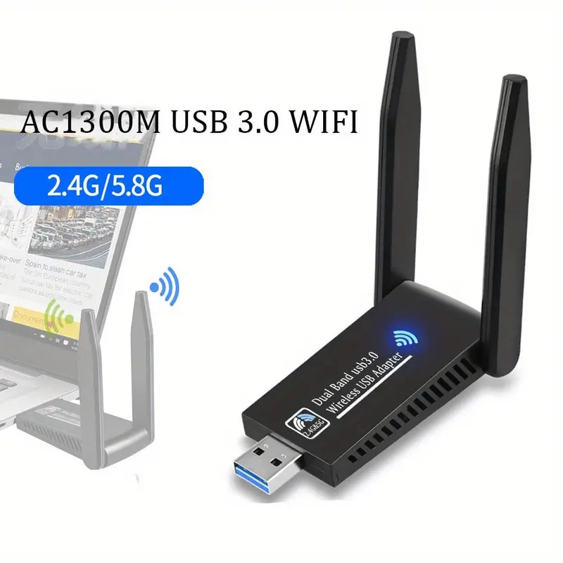 usb wireless network card desktop computer and notebook wifi 6 gigabit 5g drive free network dual frequency receiver details 1