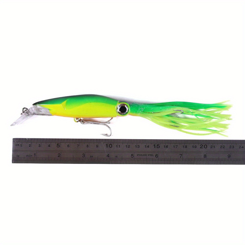 PROBEROS 1pcs Squid Jigs Bait 14cm 40g Hard Fishing Lure Carbon Steel Hook  Octopus Crank Artificial Tuna Fishing Tackle Saltwater DW320