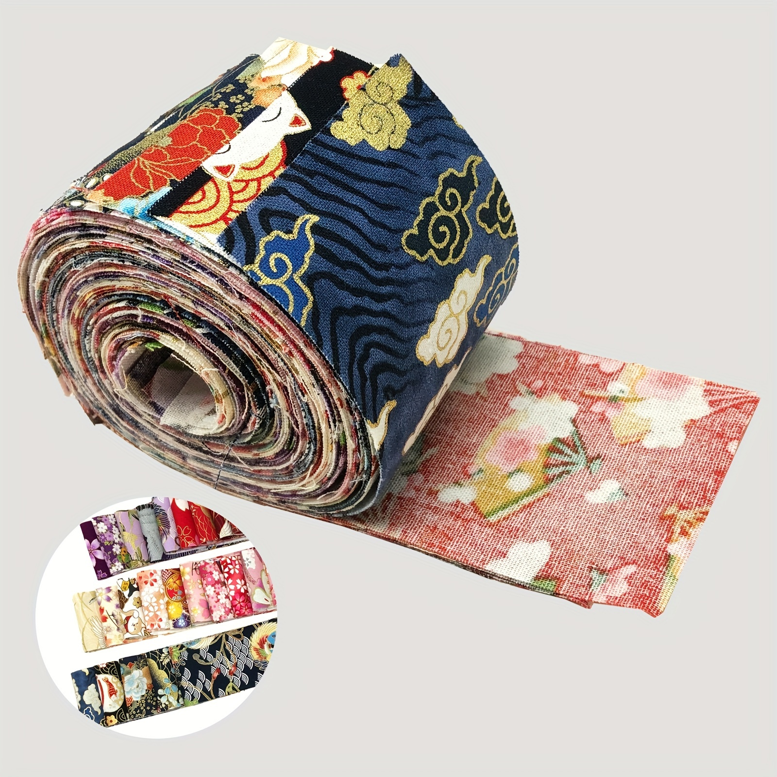 Jelly Roll Cotton Fabric Patchwork Quilting Strip Cotton Fabric Set For