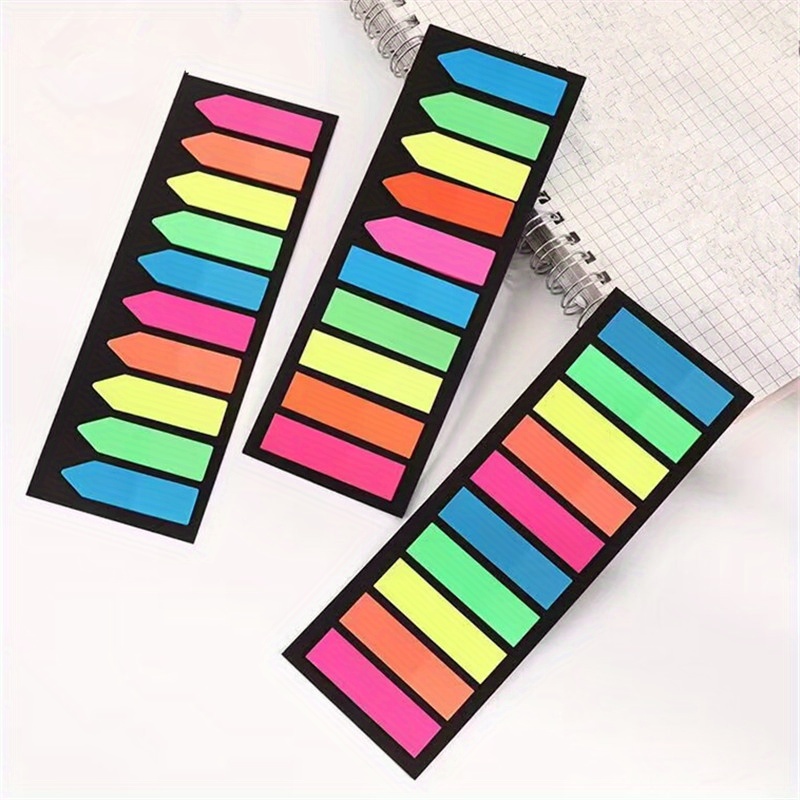 200x Fluorescence Sticky Notes Memo Flags Bookmark Marker Tab Sticker