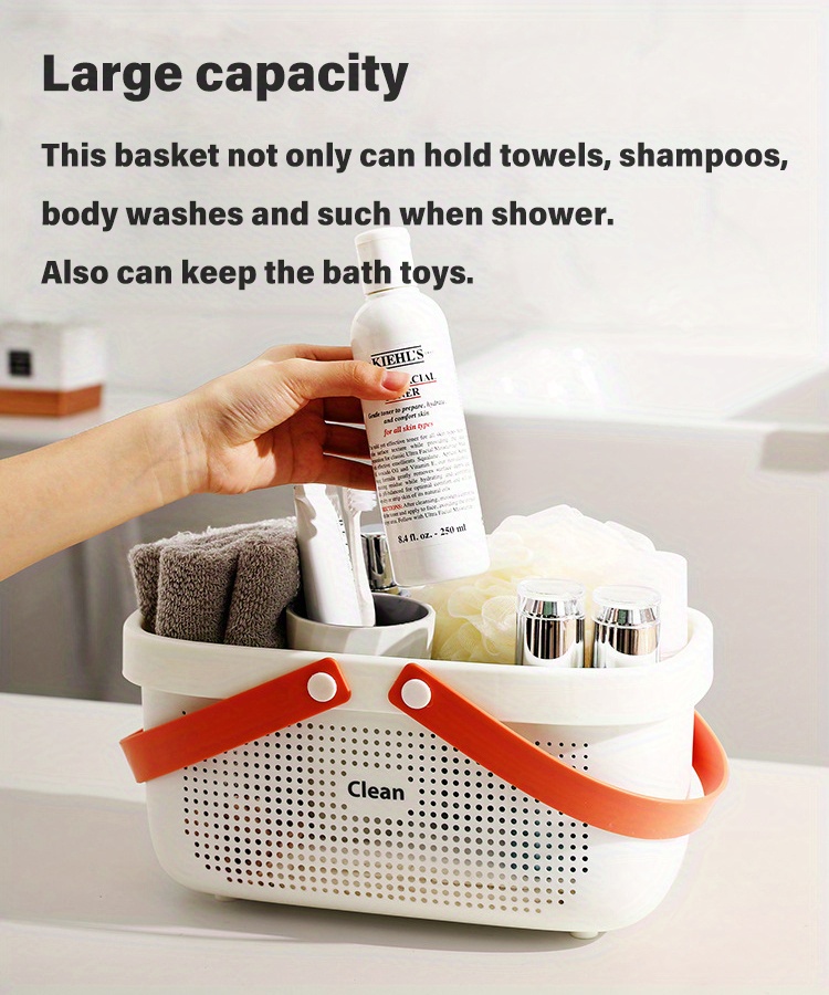 Reinforced Storage Basket Bathroom Toiletries Storage - Temu