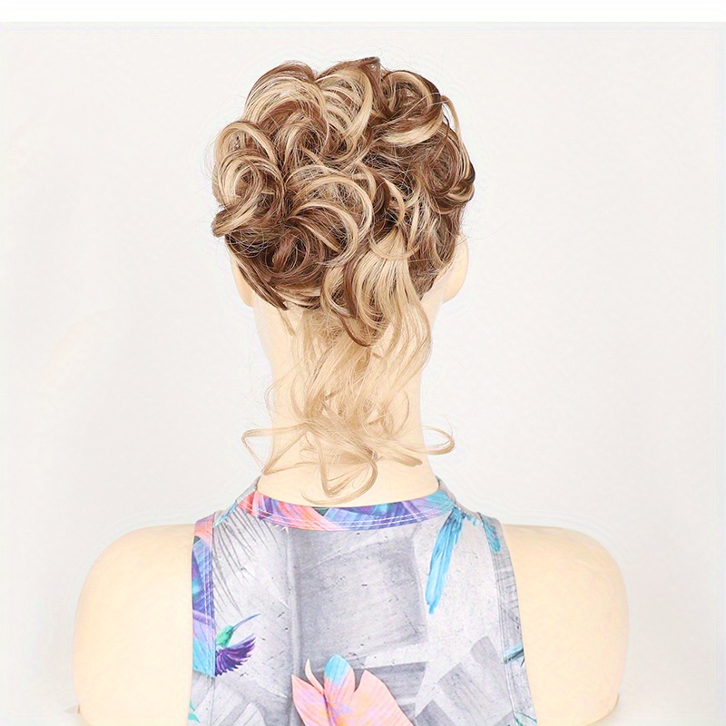 Messy Bun Hair Piece Updo Tendrils Hair Bun Extensions Temu