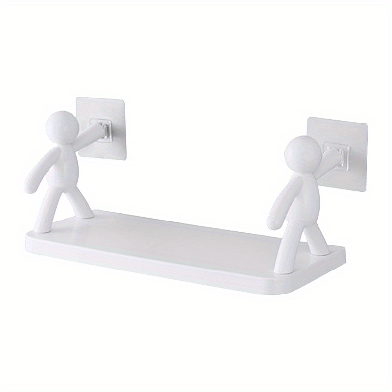 Creative Storage Shelves Cute White Small Person Bathroom - Temu