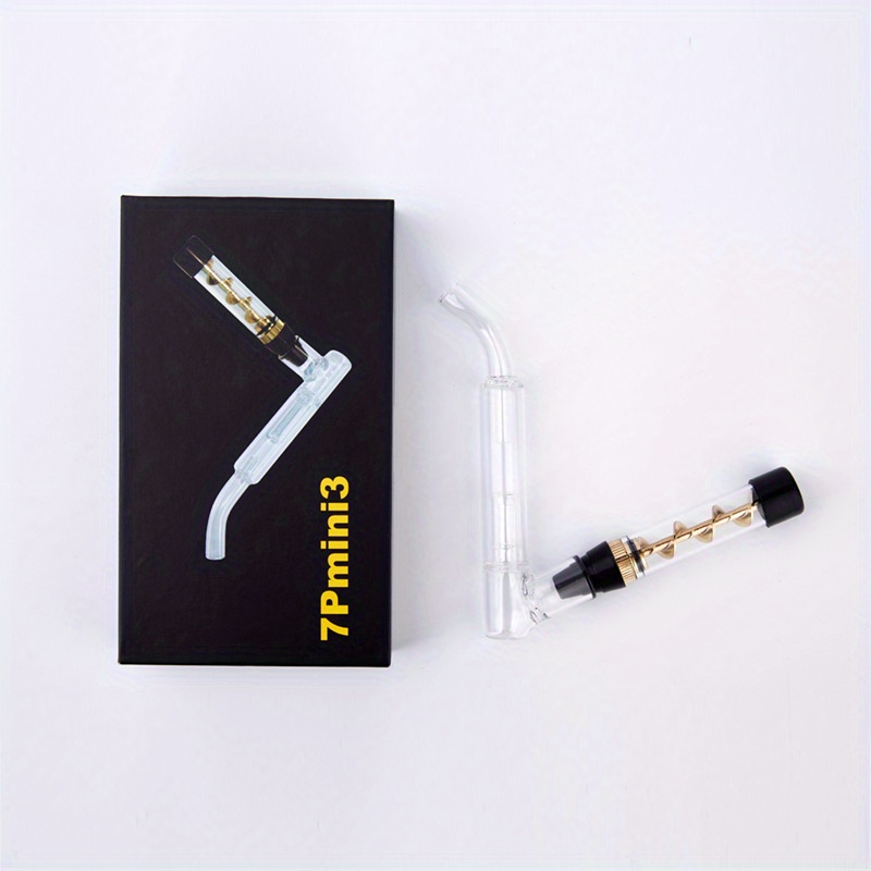 V12 Mini Kit Bubbler Smoking Twisty Glass Blunt Metal Tip Smoke