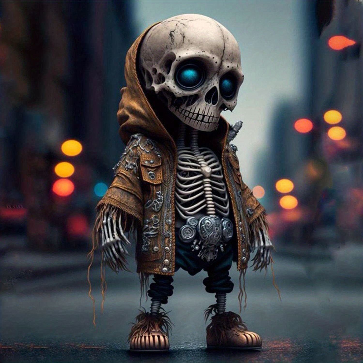 1 Paar Halloween Zombie Zwerge Skelett Figur Statue - Temu Germany