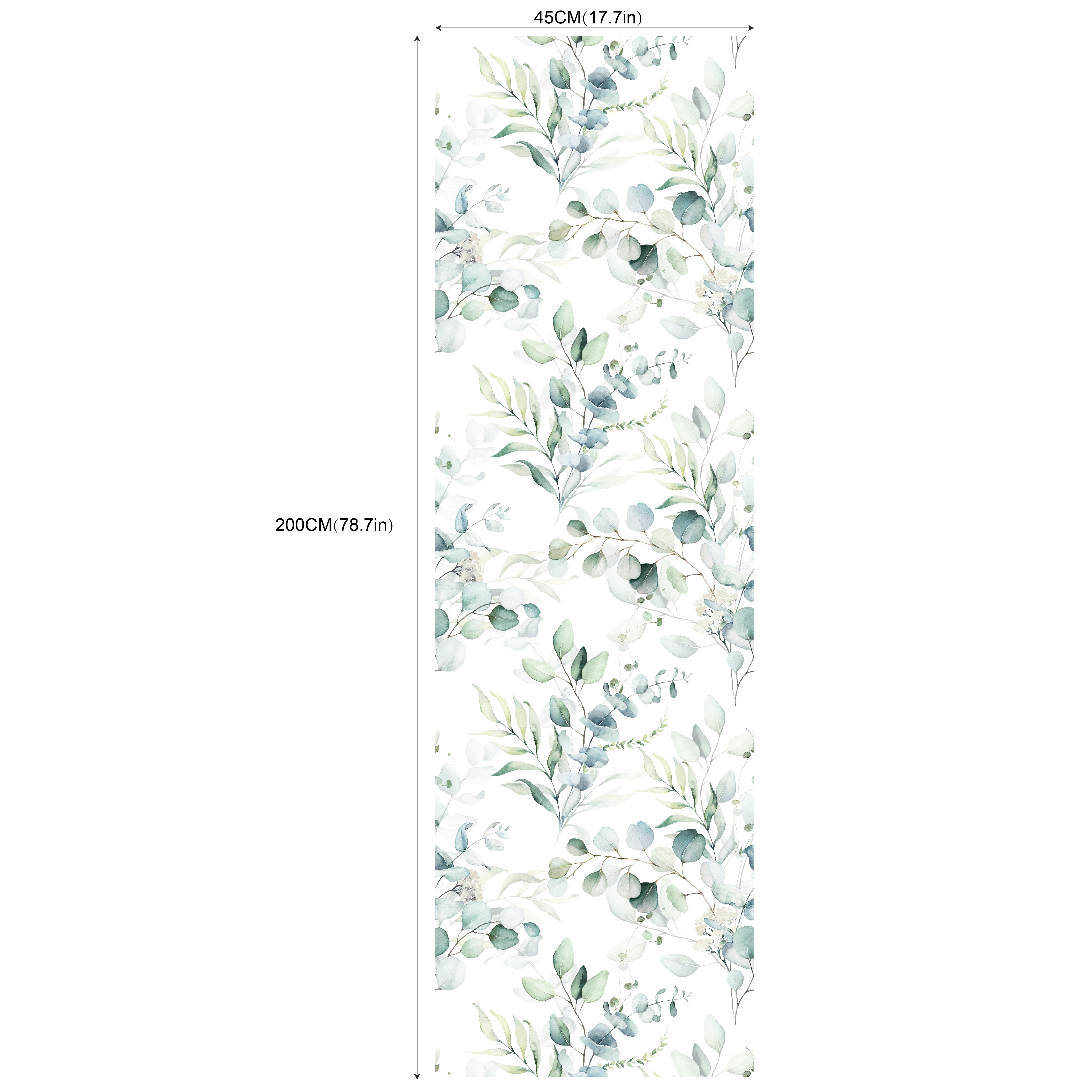 Image of 17.7in*78.7in Green Floral Wallpaper - Your Living Room Or Bedroom With A Vibrant Plant Leaf Mural!