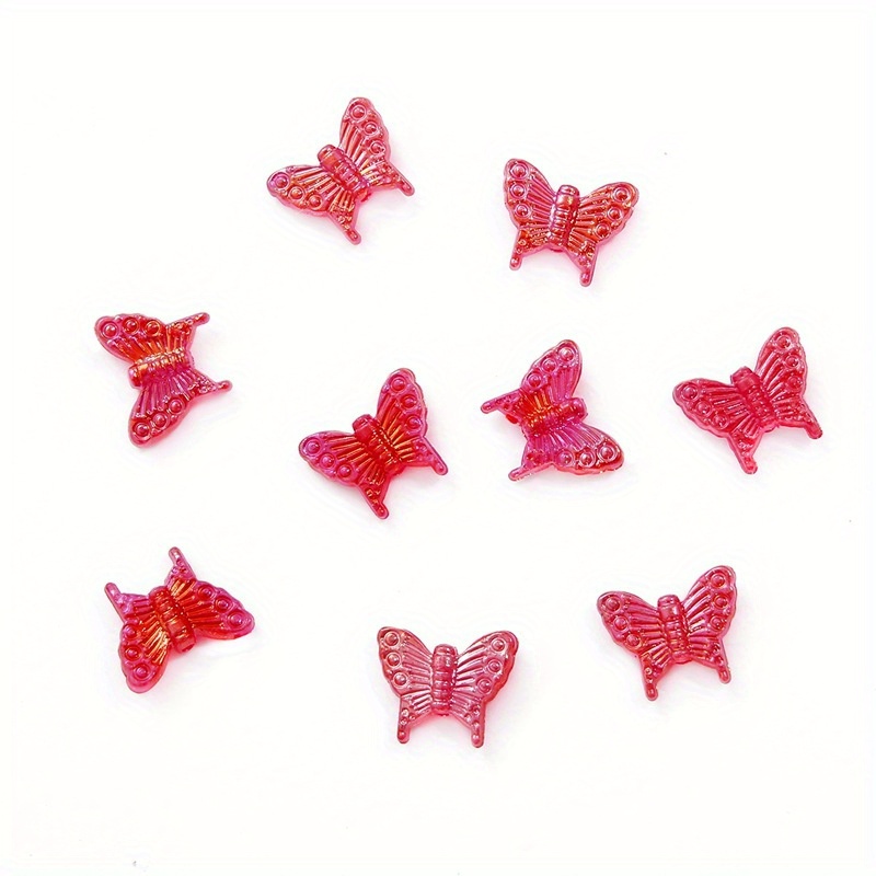 Acrylic Butterfly Beads 15x13mm 1.5mm Hole Resin Butterfly Beads Butterfly  Charms Butterfly Jewelry Butterfly Necklace 20 Pcs 