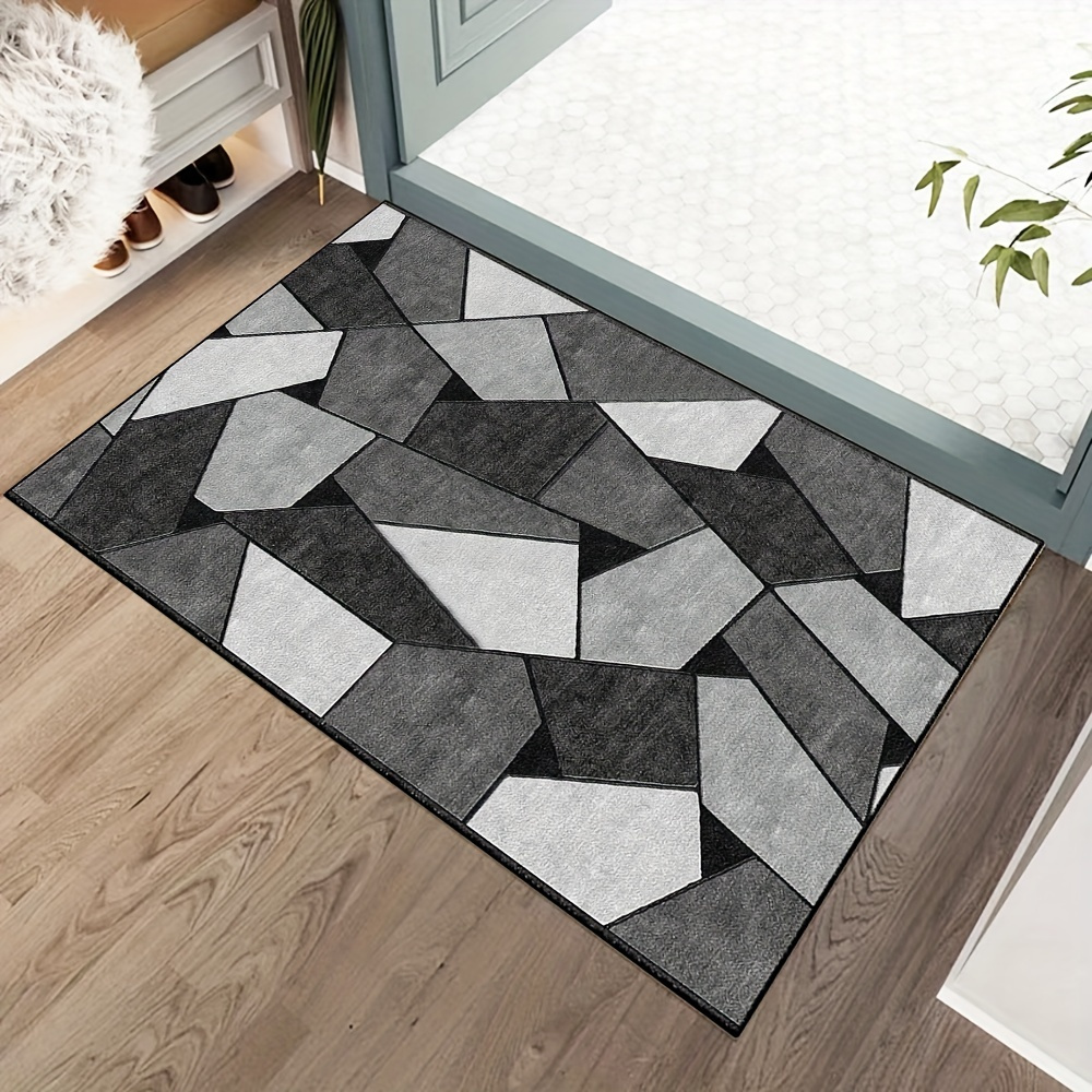 Dark Grey Door Mat Polypropylene Material Area Rug - Temu