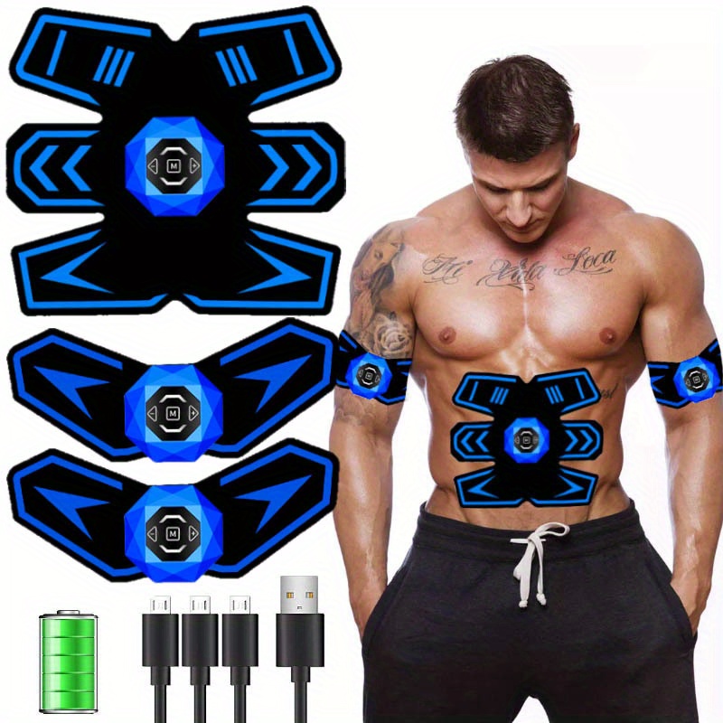 Estimulador muscular ABS eléctrico inalámbrico Voice Broad Cast  Estimulación muscular eléctrica Entrenador de cintura abdominal  Mioestimulador Fitness corporal Pérdida de peso Masajeador adelgazante  corporal - Temu