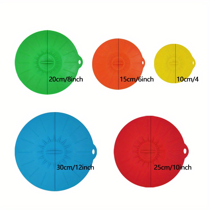 1pc 6inch/12inch Silicone Lids Microwave Splatter Cover, Reusable Heat  Resistant Food Suction Lid, Kitchen Accessories