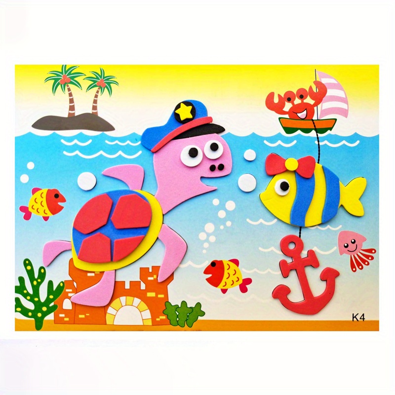 3d Eva Foam Stickers For Toddlers Diy Cartoon Animal - Temu New Zealand