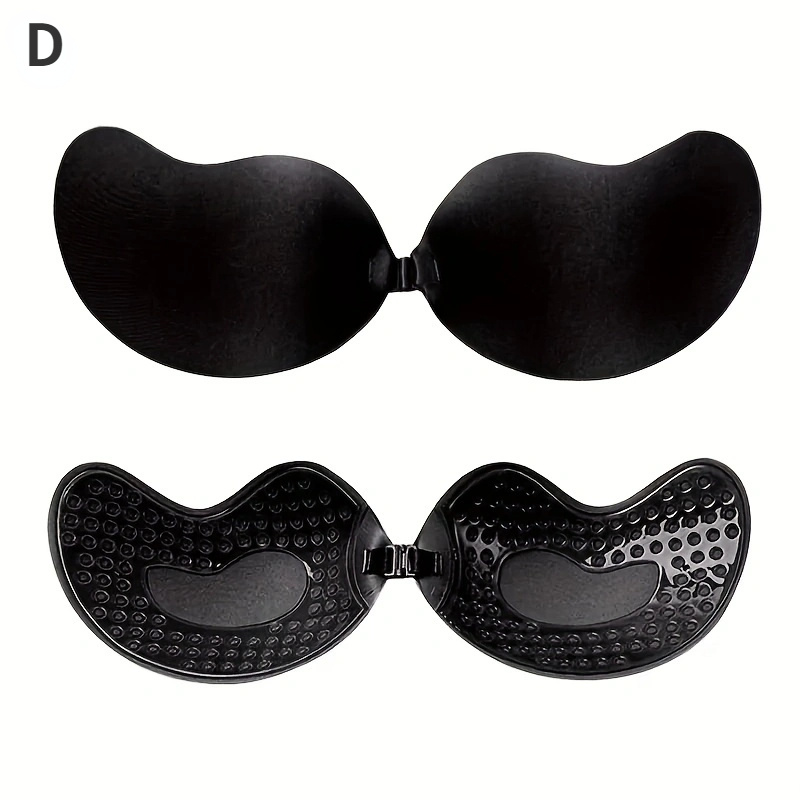  XMSM Sticky Bra for Small Breast Push Up Nipple Covers  Invisible Silicone Adhesive Bra for Swimsuits Bikini (Color : Black, Size :  C) : Clothing, Shoes & Jewelry