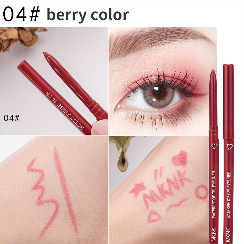 Waterproof Red Brown Eyeliner Pen Matte Long Lasting Makeup