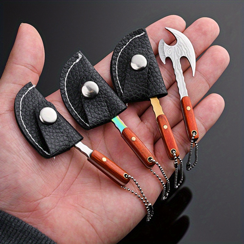 Men's Outdoor Keychain Disassembly Express Knife Non-folding EDC Small Knife Mini Open Embroidery Knife Small Kitchen Knife Portable Opening Axe Knife Accessories Keychain details 2