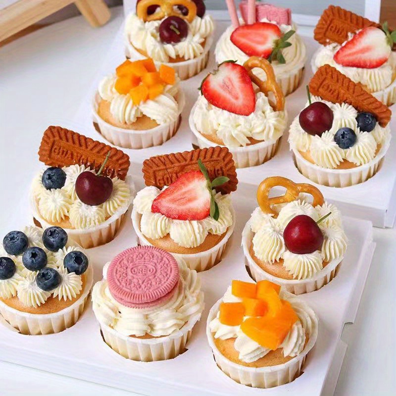 Lot De 300 Caissettes Muffins Papier – Antiadhésives, Résistantes à L’huile, Pour Cupcakes, Muffins Et Pâtisseries (couleurs Assorties) - 4