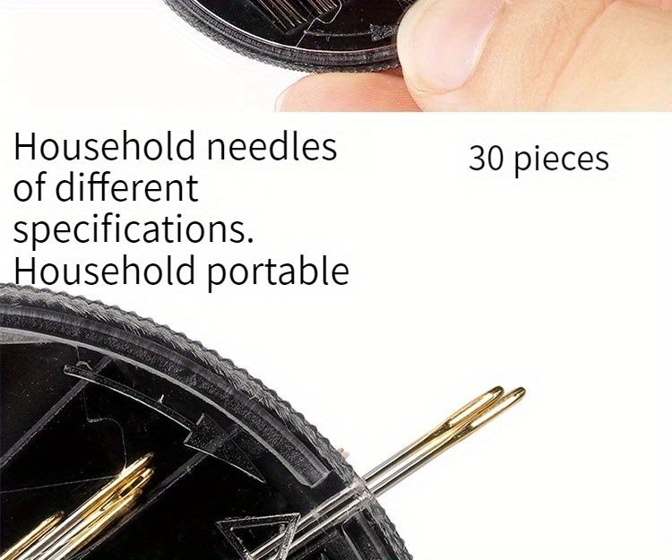 Hand Sewing Needles Disc Needle Black Plate Needle Golden - Temu