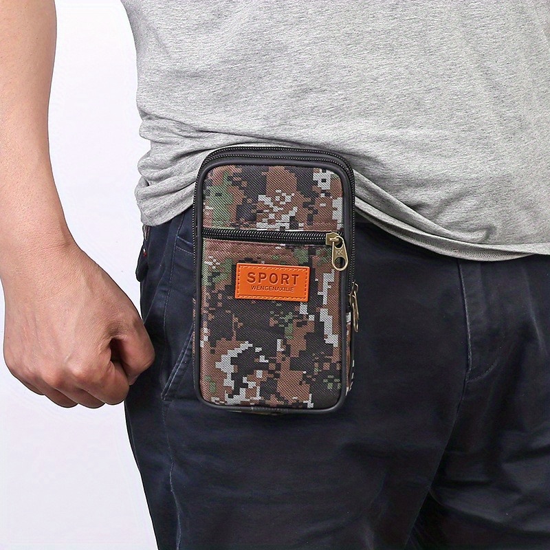 Men's Camo Coin Purse & Mobile Phone Bag: Maximum Functionality