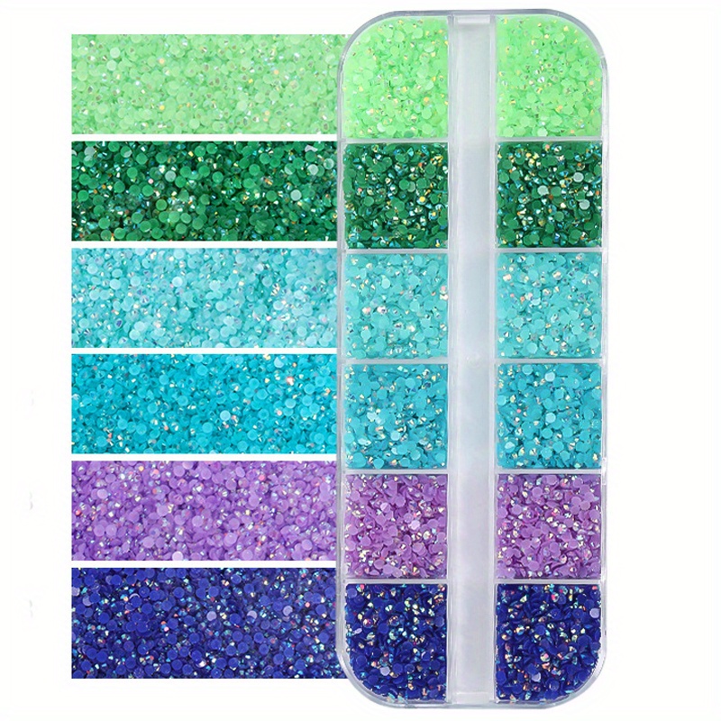 Rhinestones Nails Resin Colorful Flat Back Gems Round - Temu