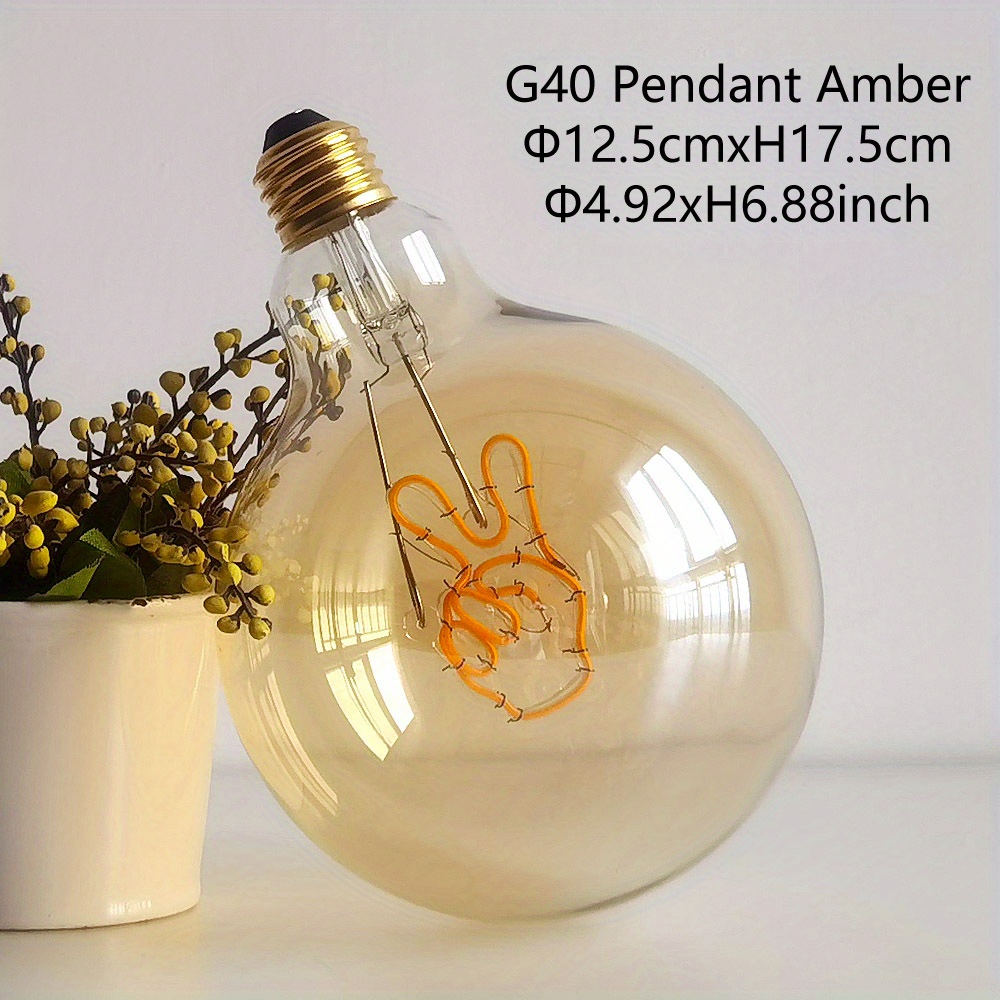 Letter Temu Edison Bulb - Filament Retro G40(g125) Led Chandelier
