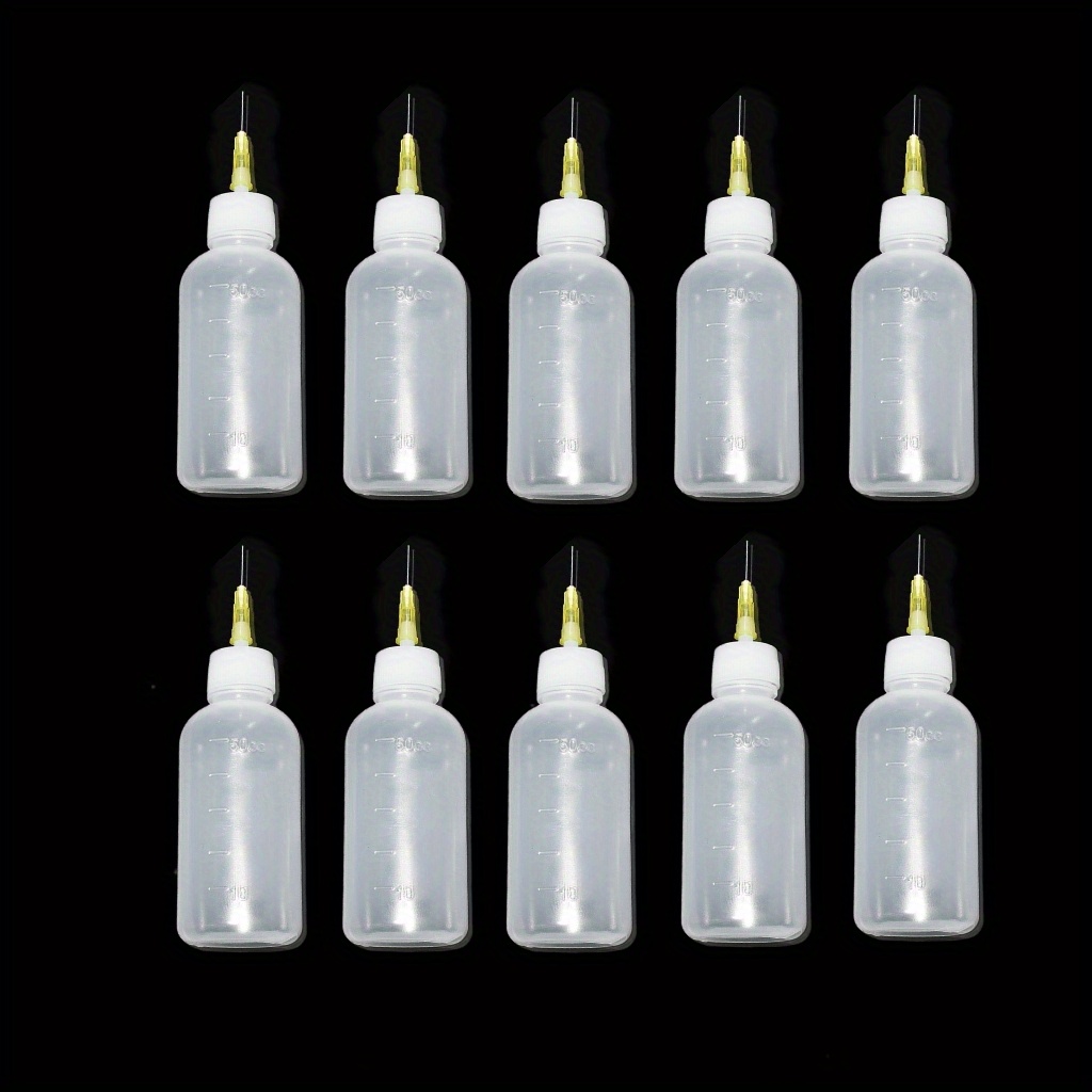 10 Pcs Needles Squeeze Bottle Applicator Tip Plastic Liquid Glue Bottles  Major