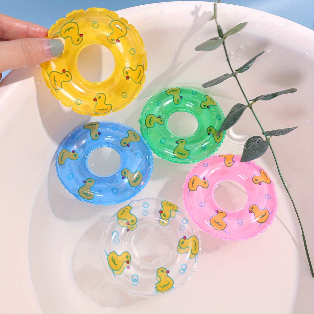 【HOT】 Kids Floating Bath Toys Mini Swimming Rings Rubber