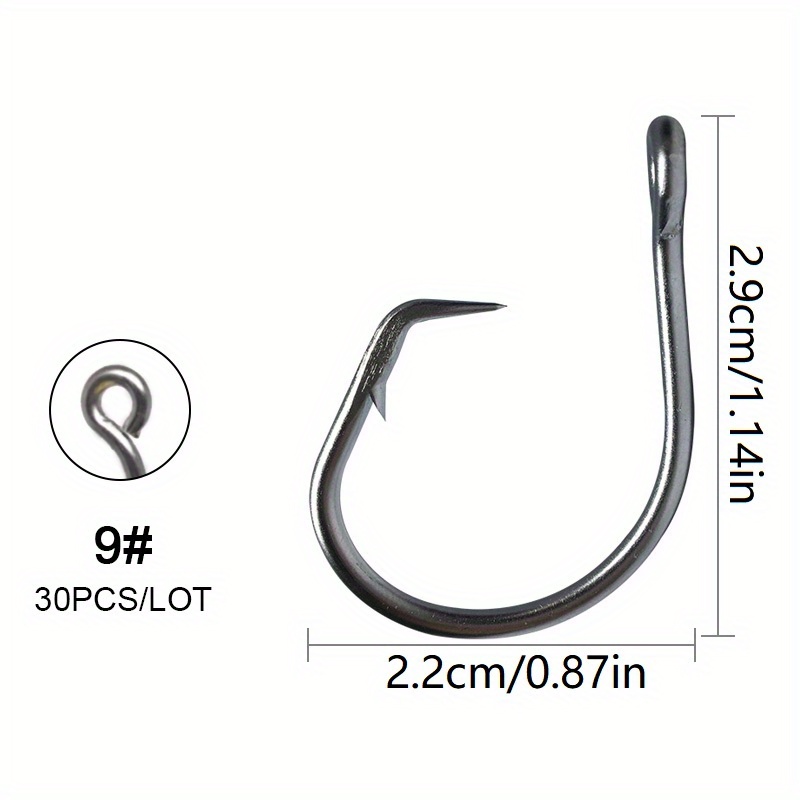 20pcs/lot Fishing Hook for Soft Lure Single Hooks Inline Hook Big
