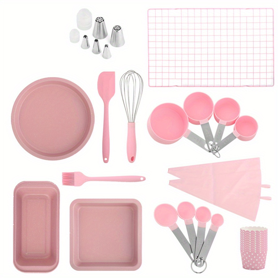 35pcs, Silicone Baking Tools Set, Including Cake Pan, Loaf Pan, Whisk, Oil  Brush, Measuring Cups And More, Kitchen Gadgets, Kitchen Stuff, Kitchen Acc