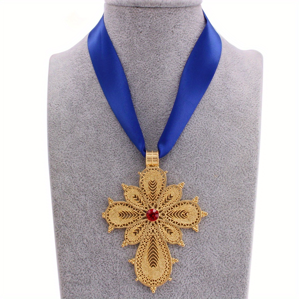 Real gold ethiopian hot sale cross pendant