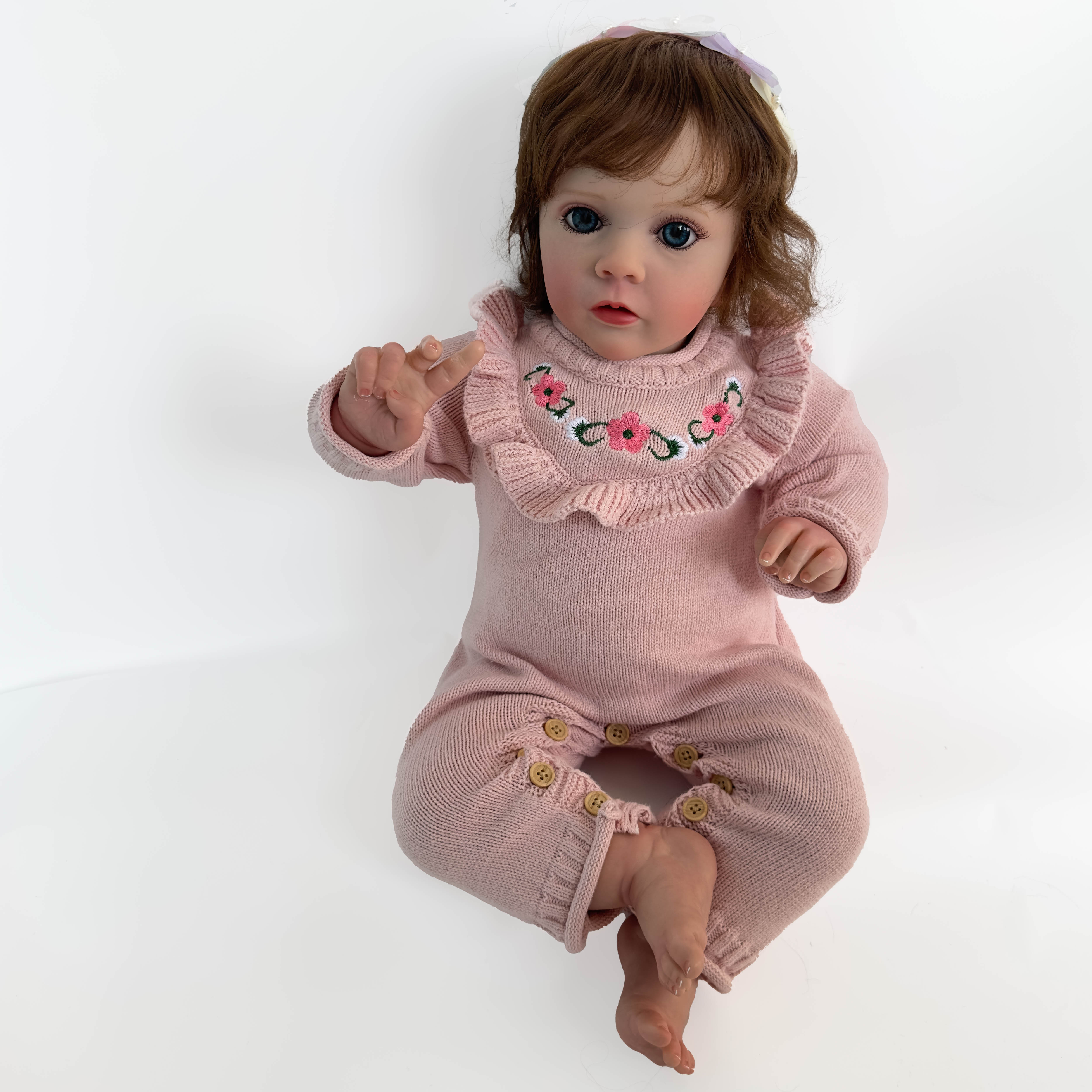 Boneca Bebê Reborn Acabada Already Pintada 20 Polegadas Tamanho 3D Visível  Da Pele Recém-Nascido