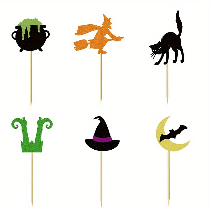 Cake Topper Halloween Witch Theme Cake Inserts Cake Cupcake - Temu Ireland