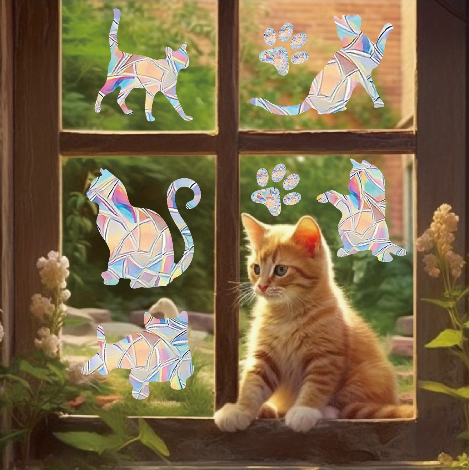 1pc   prism butterfly suncatcher window stickers electrostatic glass decals for sunshine and privacy details 2