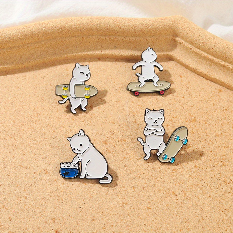Funny cute animal cat Icons Pins Badge Decoration Brooches Metal