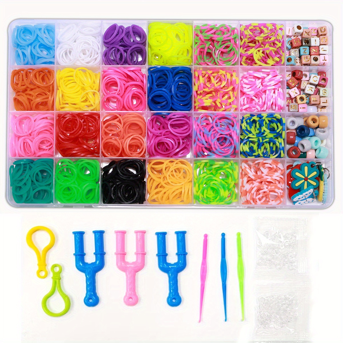 Rubber Bands Bracelet Making Kit, Loom Bracelet Making Kit, Rubber Bands  Refill Loom Set, Loom Bands Kit，Friendship Bracelet Girls Creativity  Birthday