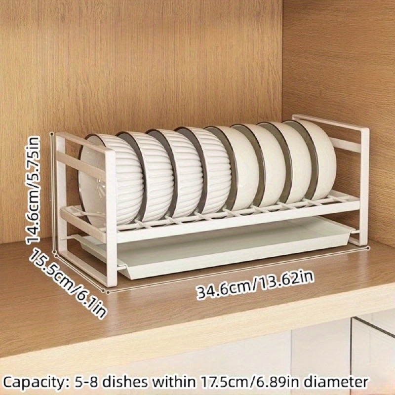 Plastic Dish Rack Minimalist White Kitchen Storage Rack for Kitchen 1Pc