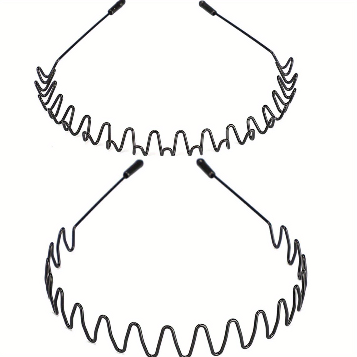 Diademas de metal Diadema ondulada Aro de primavera para el cabello Negro  Unisex Hombre Mujer Elástico Antideslizante Deportes, Negro, Paquete de 6  Vhermosa Bocinas, Audífonos y Micrófonos