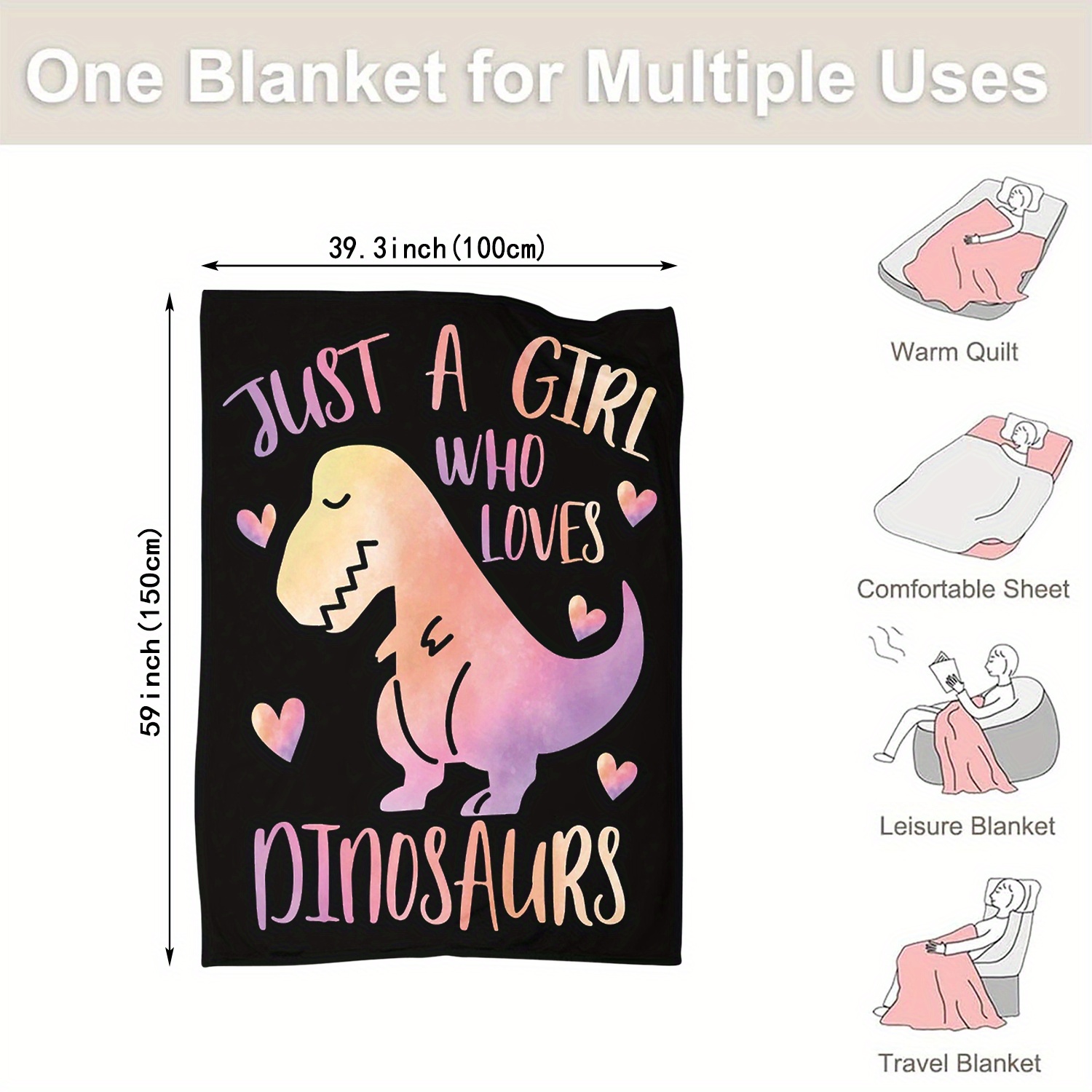 Dinosaur discount blanket girl