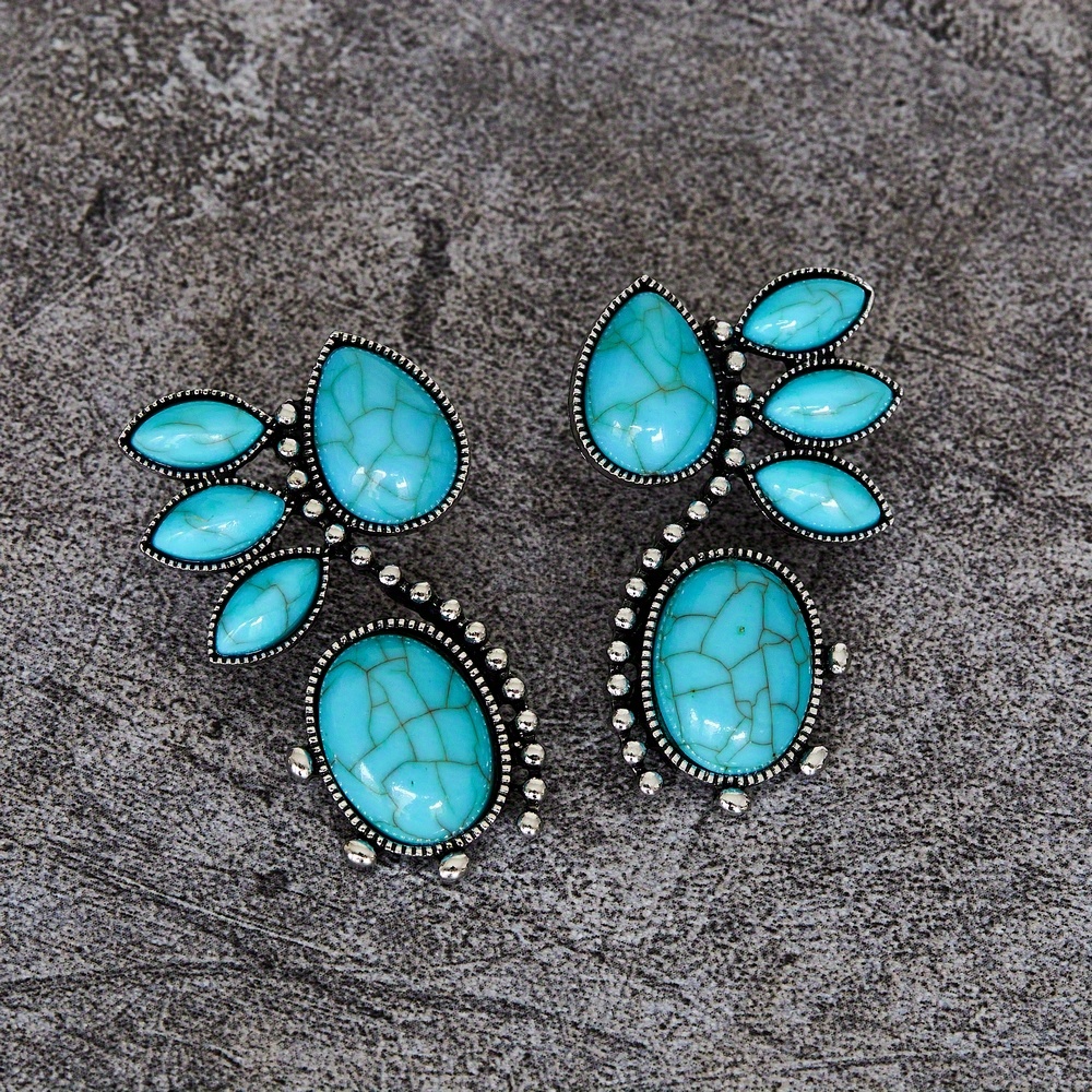 Mens turquoise deals stud earrings