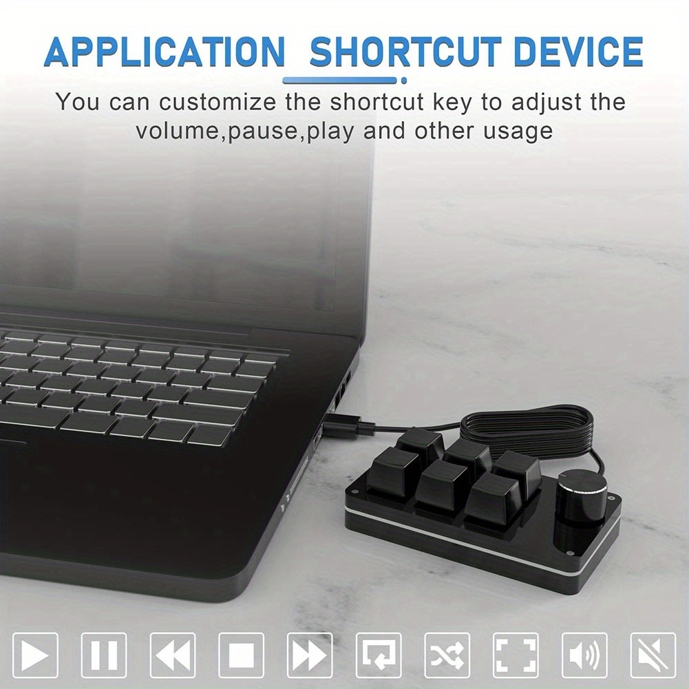 6 Keys Custom Keyboard For Gaming Mini Shortcut Keyboard Office ...