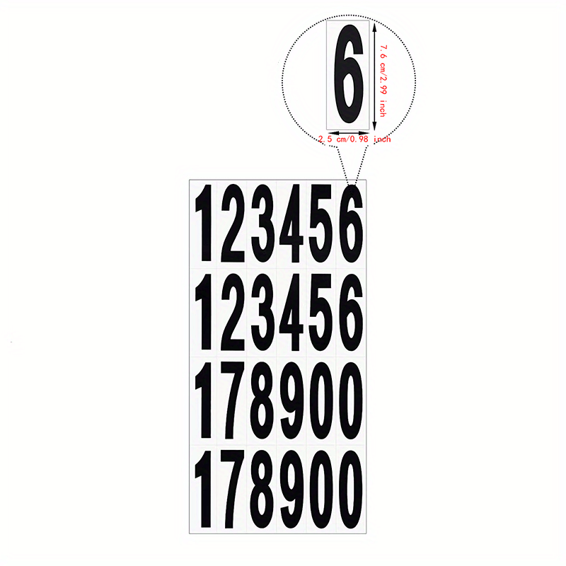 Mailbox Numbers Stickers Waterproof Vinyl Number Stickers - Temu