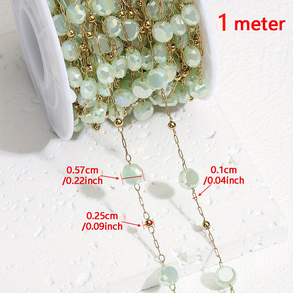 Stainless Steel Synthetic Crystal Chain For - Temu