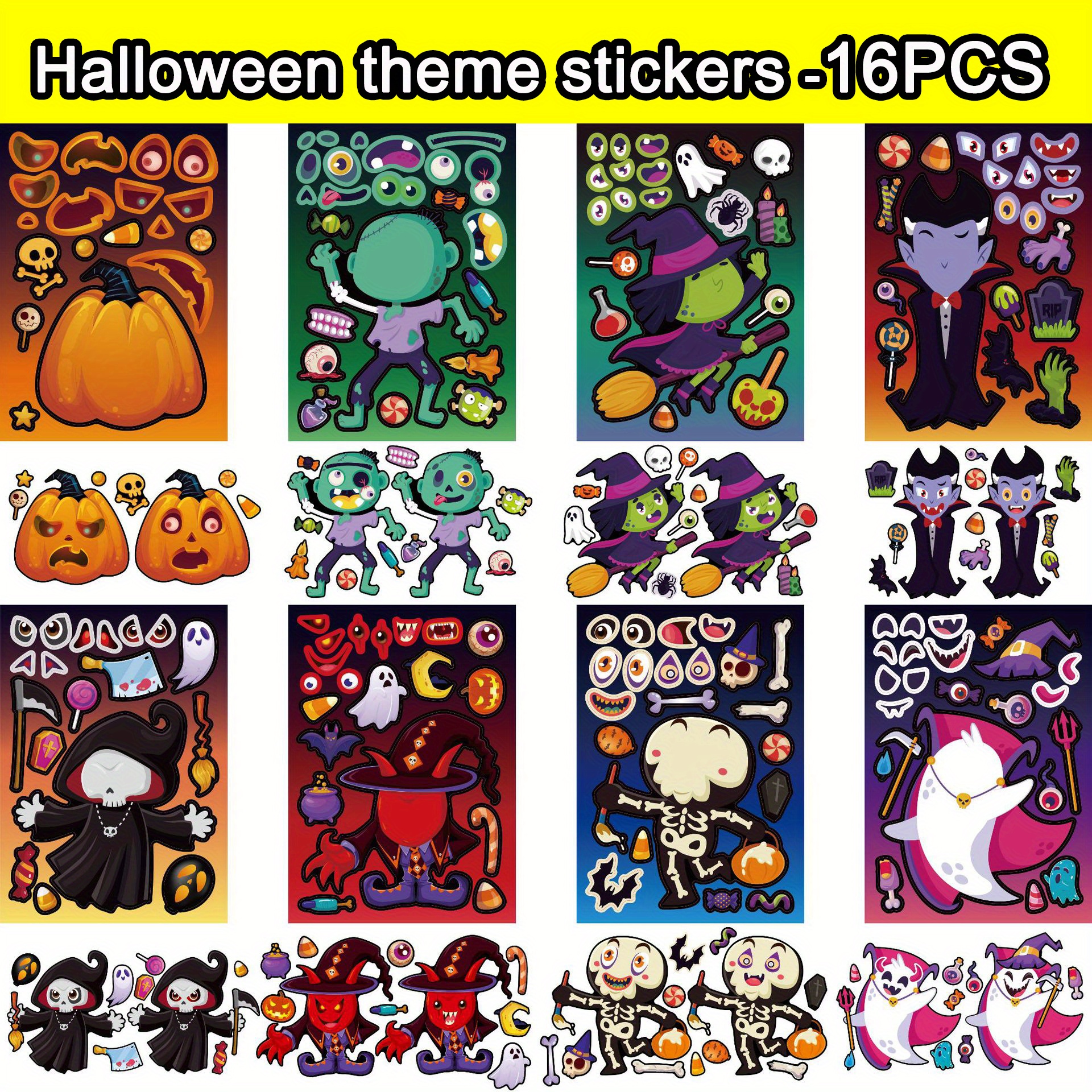 24 Piece Halloween Crafts for Kids Ages 4 8 12, Halloween DIY Bookmark  Craft Bulk for Party Favors, Halloween Classroom Crafts Rewards Prizes for