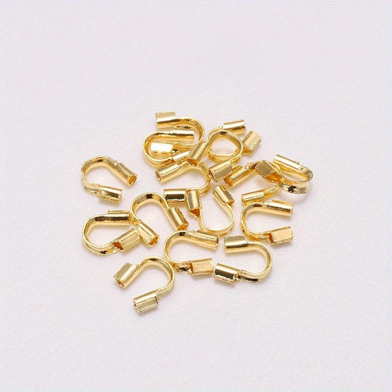 Brass Wire Guardian Wire Cable Protector U Shape Wire Guard Loops for  Earring Bracelet Necklace Pendant DIY Jewelry Making, 200 Pcs/Box 6 Colors  ANGGREK 