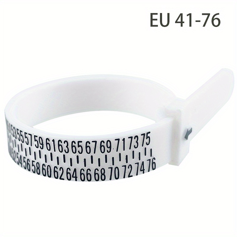 European Ring Sizer Measuring Tool Set - White Plastic Finger Sizer Gauge  with Magnifier Loupe for Jewelry Measurement - US, UK, - AliExpress