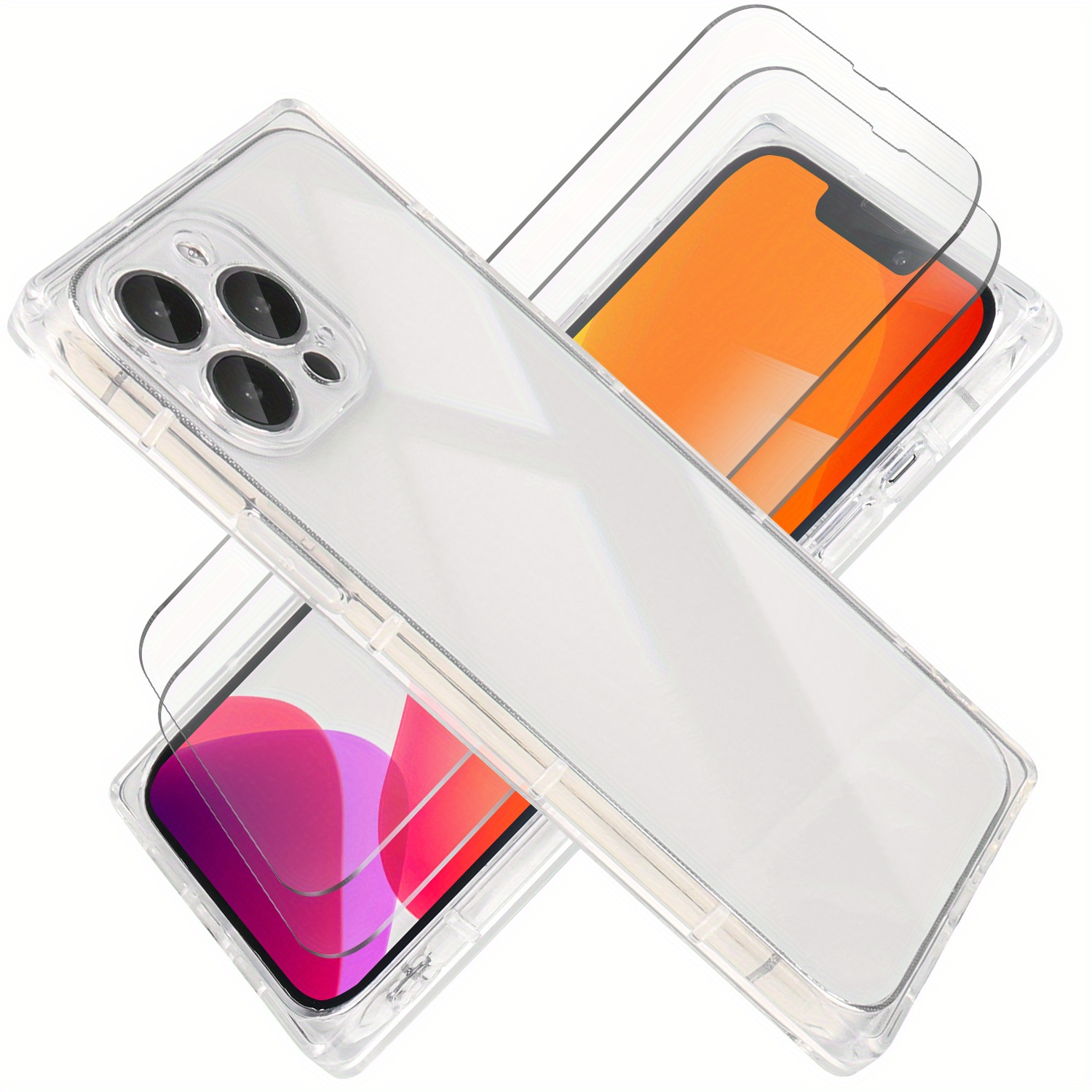 Phone Case For Iphone 13 Pro Max Square White Bright Premium Sense Niche  New Models Full Wrap Female Tide Fashion - Temu