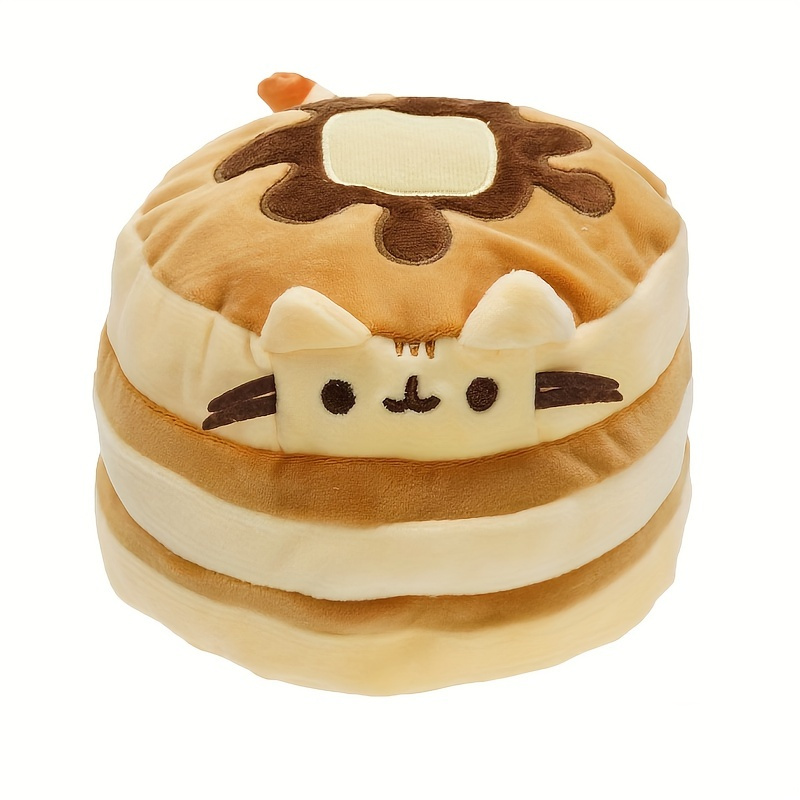 Pancake Cat Plush Cute 5 5 Inch Hamburger Size Soft Kitten - Temu