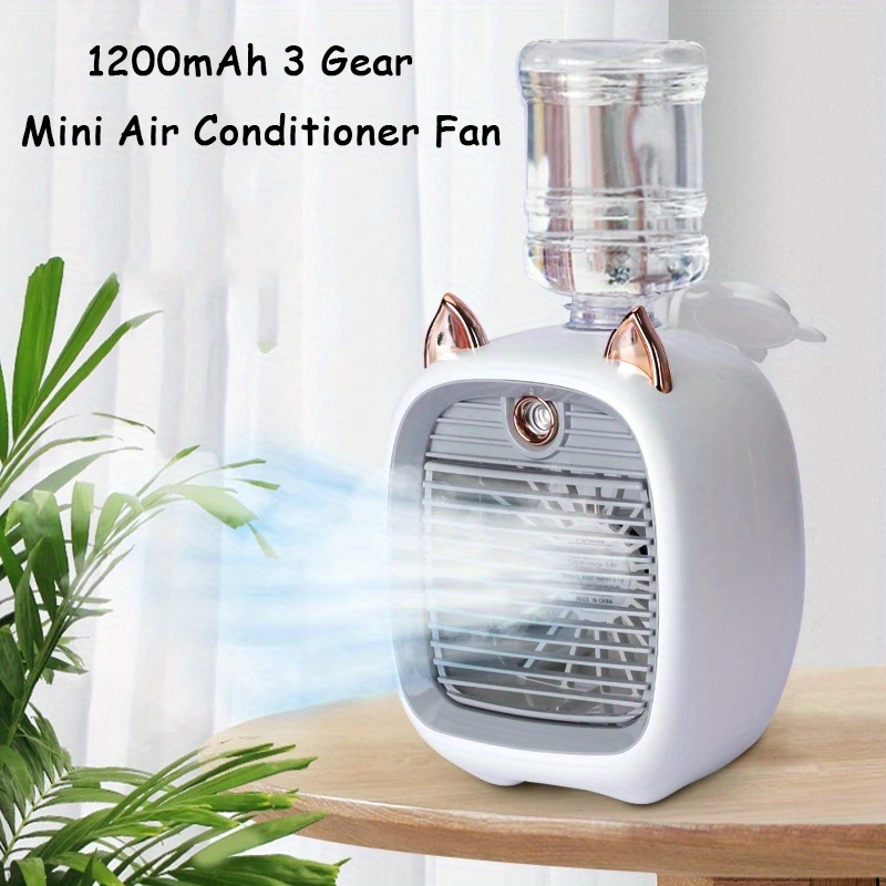 Hduacuge Portable Automatic Remote Air Conditioner, USB Personal Air  Conditioner Mini Conditioner with 3-Speed Electric Fan White :  : Home & Kitchen